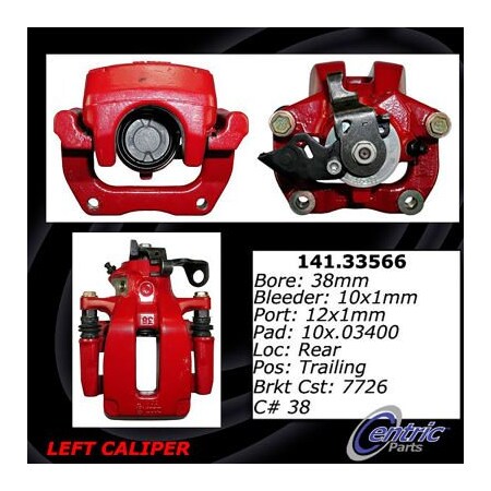 Centric Semi-Loaded Brake Caliper, Parts, 141.33566 141.33566